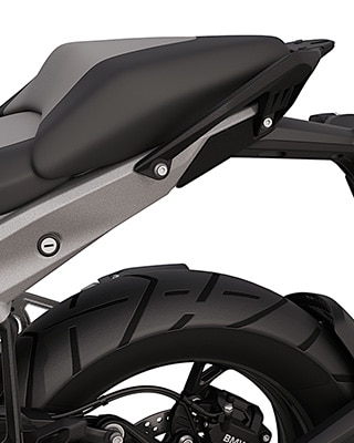 Das Heck mit Soziussitz und Haltegriffen der R 1300 GS von BMW Motorrad