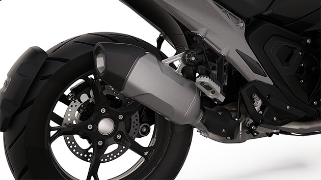 Der Serien-Endschalldämpfer der R 1300 GS von BMW Motorrad