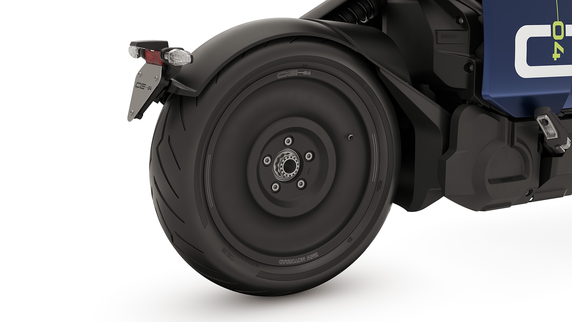 Das Scheibenrad des CE 04 von BMW Motorrad